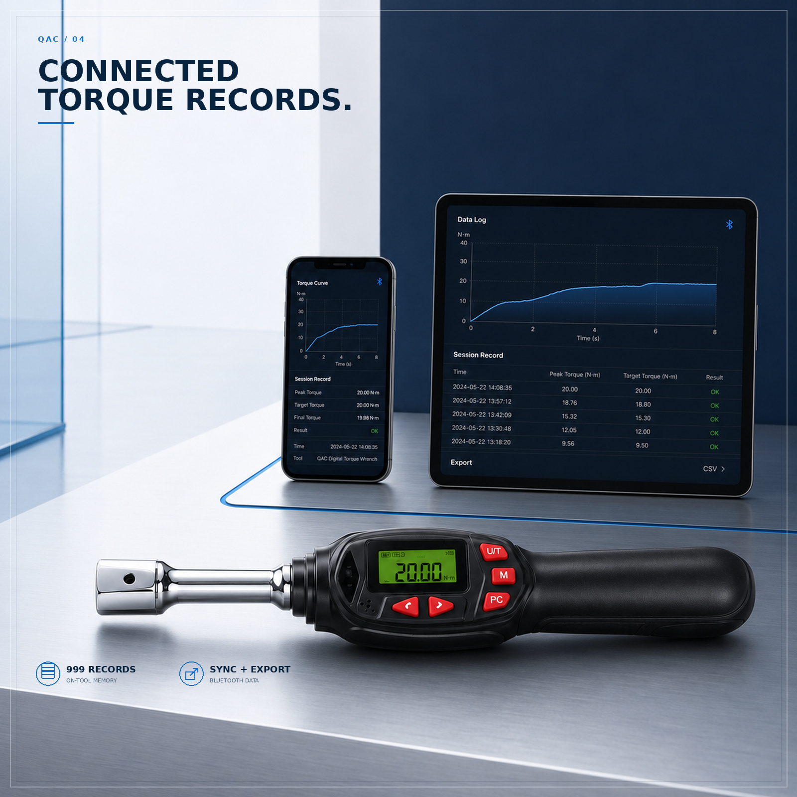 QAC Interchangeable Digital Torque Wrench